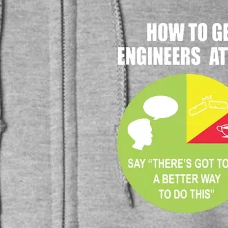 How To Get An Engineers Attention Funny Engineer Full Zip Hoodie