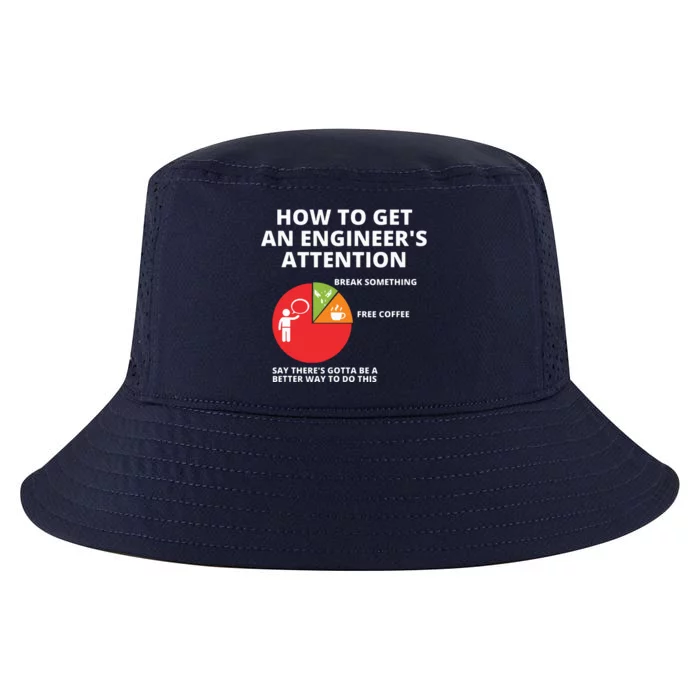 How To Get An Engineers Attention Funny Engineering Cool Comfort Performance Bucket Hat