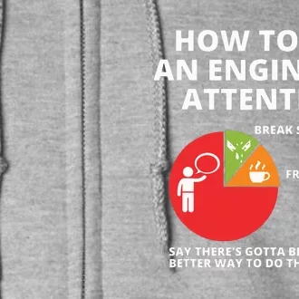 How To Get An Engineers Attention Funny Engineering Full Zip Hoodie