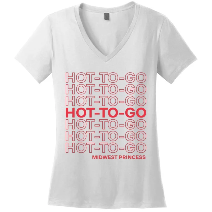 Hot To Go Wlw Midwest Princess Queer Women's V-Neck T-Shirt