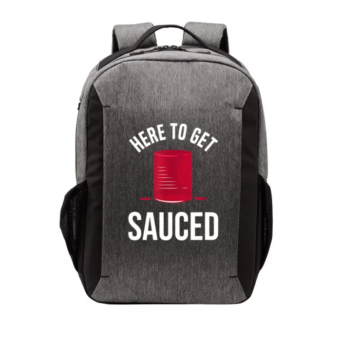 Here To Get Sauced Funny Vector Backpack