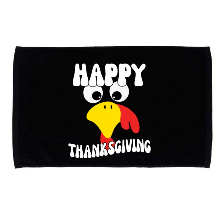 Happy Thanksigiving Gobble Turkey Face Microfiber Hand Towel