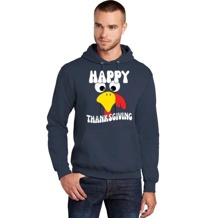 Happy Thanksigiving Gobble Turkey Face Hoodie