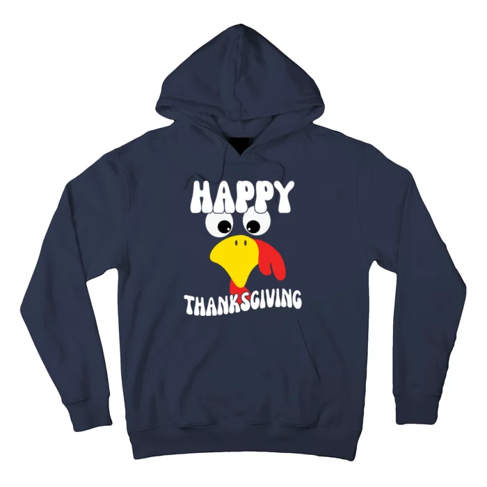 Happy Thanksigiving Gobble Turkey Face Hoodie