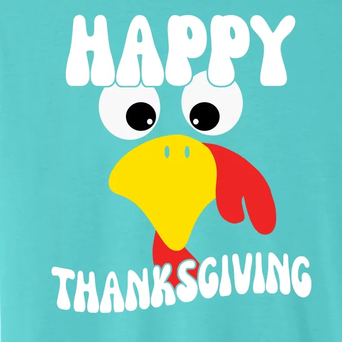 Happy Thanksigiving Gobble Turkey Face ChromaSoft Performance T-Shirt