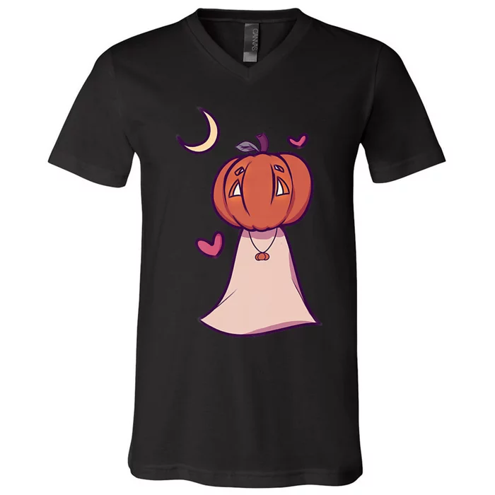 Haunted Threads: Ghoulish Glam V-Neck T-Shirt