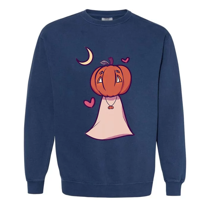 Haunted Threads: Ghoulish Glam Garment-Dyed Sweatshirt