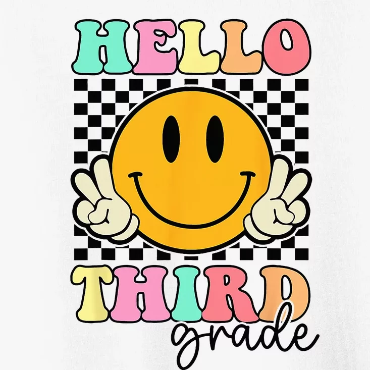 Hello Third Grade Retro Smile Team 3rd Grade Back to School Toddler T-Shirt