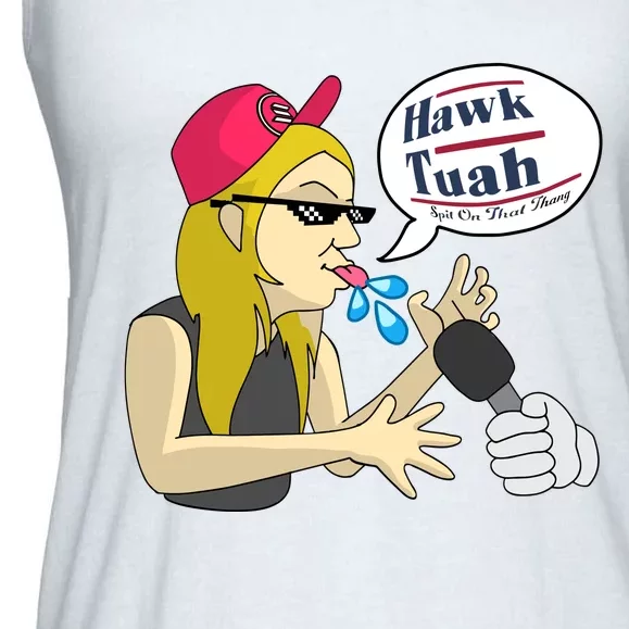 Hawk Tuah Girl Spit On That Thang Ladies Essential Flowy Tank