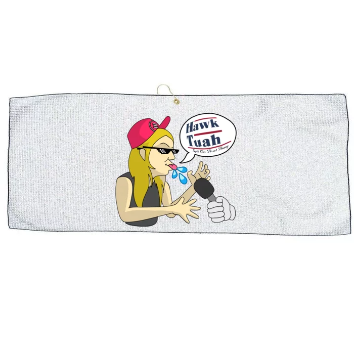 Hawk Tuah Girl Spit On That Thang Large Microfiber Waffle Golf Towel