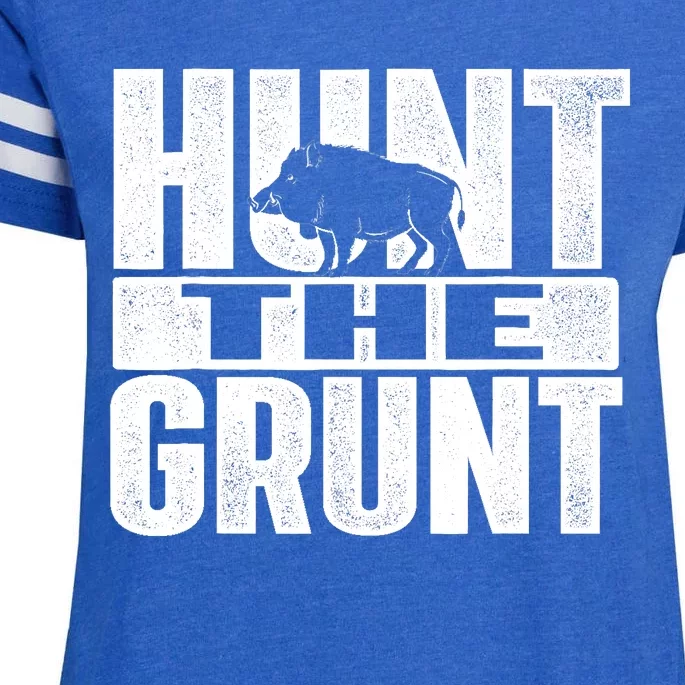 Hunt The Grunt - Boar Hunting Wild Hog Hunter Enza Ladies Jersey Football T-Shirt