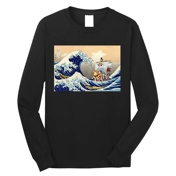 Hokusai The Great Wave Off Kanagawa Japanese Art Anime Long Sleeve Shirt