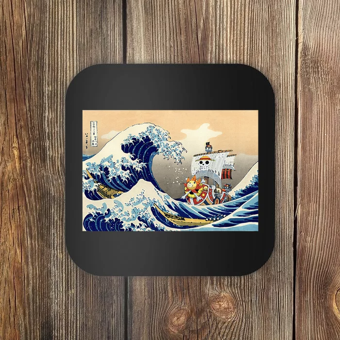 Hokusai The Great Wave Off Kanagawa Japanese Art Anime Coaster