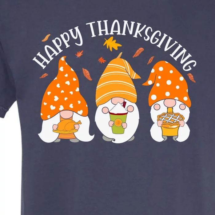 Happy Thanksgiving Gnome Festive Holiday Garment-Dyed Heavyweight T-Shirt