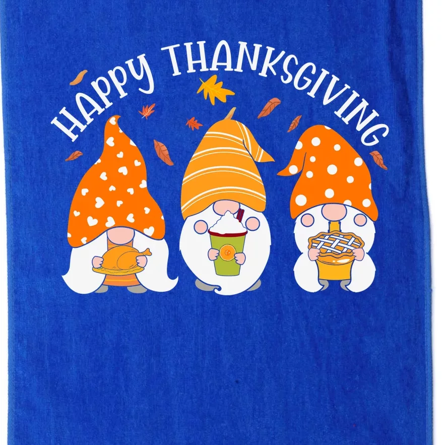 Happy Thanksgiving Gnome Festive Holiday Platinum Collection Golf Towel