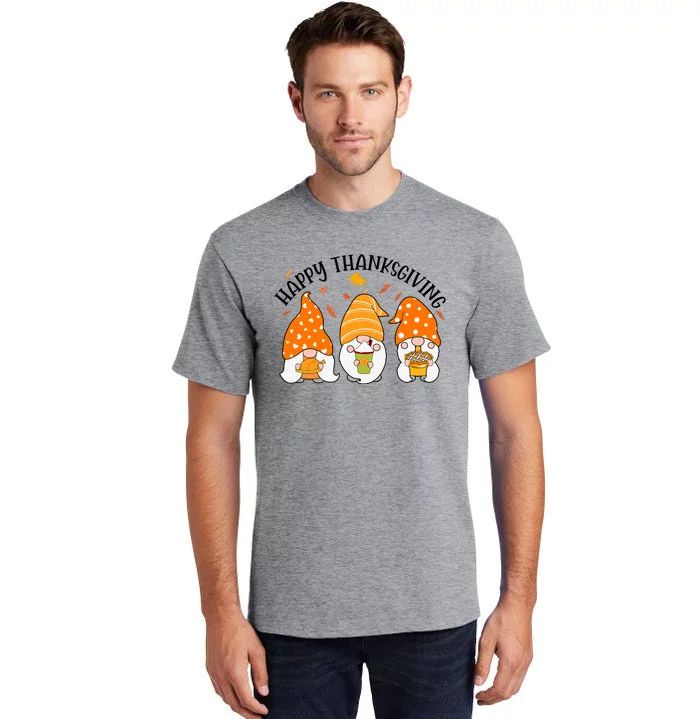 Happy Thanksgiving Gnome Festive Holiday Tall T-Shirt