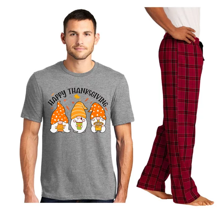 Happy Thanksgiving Gnome Festive Holiday Pajama Set