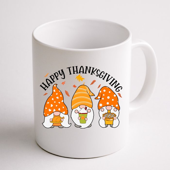 Happy Thanksgiving Gnome Festive Holiday Front & Back Coffee Mug