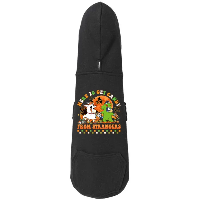 Here To Get Candy From Strangers Halloween Nightmare Doggie 3-End Fleece Hoodie