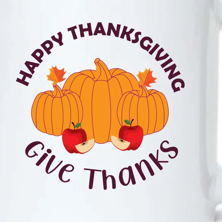 Happy Thanksgiving Give Thanks Graphic Black Color Changing Mug