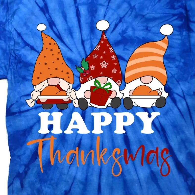 Happy Thanksmas Gnomes Thanksgiving Christmas Great Gift Tie-Dye T-Shirt