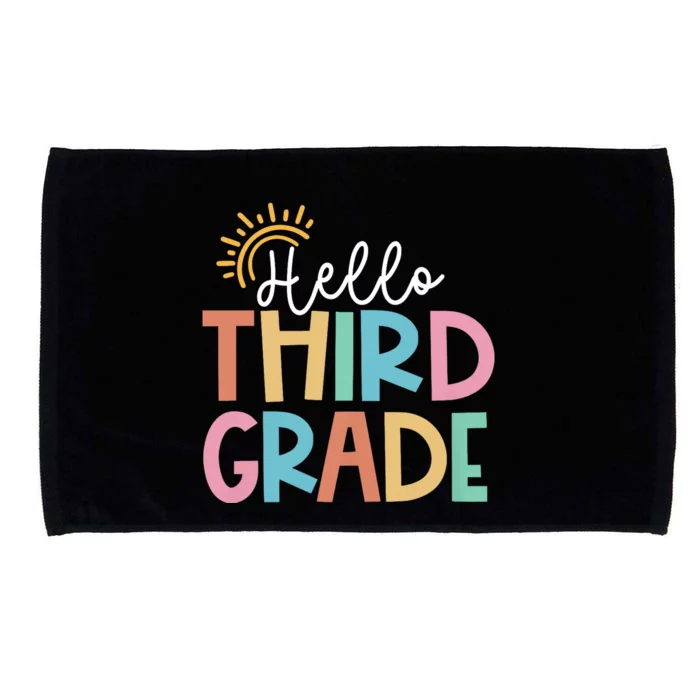 Hello Third Grade Team 3rd Grade Back To School Teacher Microfiber Hand Towel