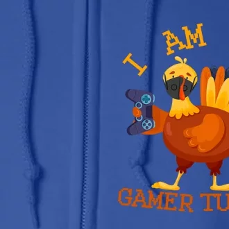 Happy Thanksgiving Gamer Turkey Mask Matching Family Group Gift Full Zip Hoodie