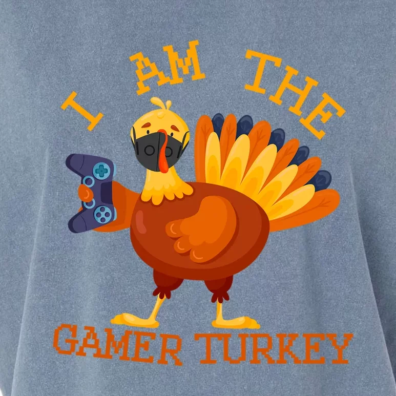 Happy Thanksgiving Gamer Turkey Mask Matching Family Group Gift Garment-Dyed Women's Muscle Tee