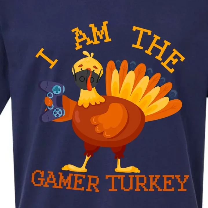 Happy Thanksgiving Gamer Turkey Mask Matching Family Group Gift Sueded Cloud Jersey T-Shirt