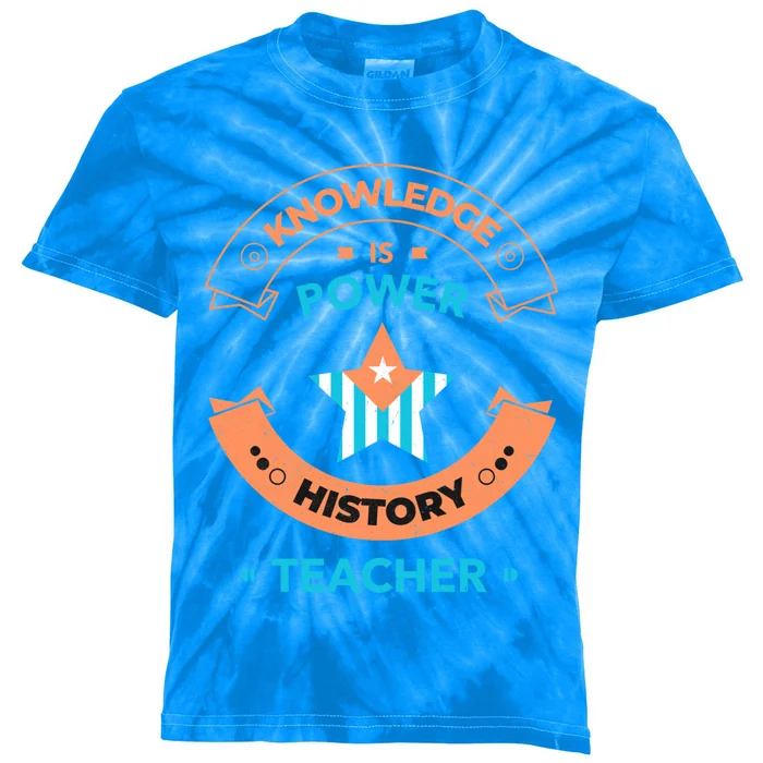 History Teacher Gift History Teacher Gift American Teacher Gift Kids Tie-Dye T-Shirt