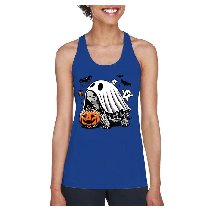 Halloween Turtle Ghost Pumpkin Costume Terrapin Tortoise Women's Racerback Tank