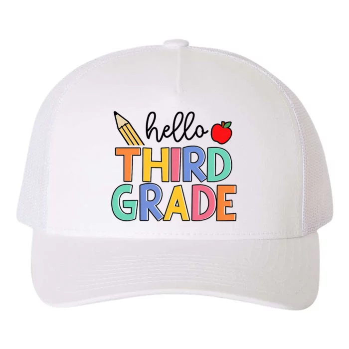 Hello Third Grade Team 3rd Grade Back To School Teacher Yupoong Adult 5-Panel Trucker Hat