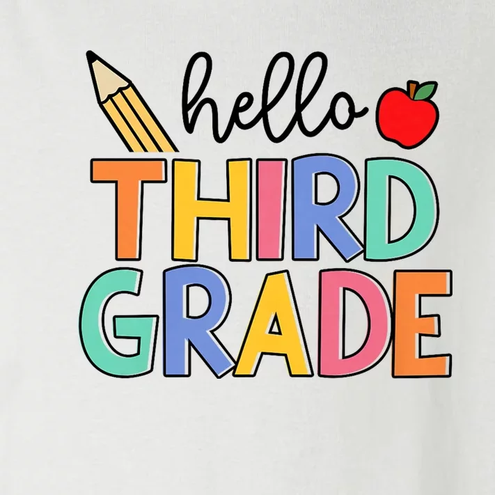 Hello Third Grade Team 3rd Grade Back To School Teacher Toddler Long Sleeve Shirt