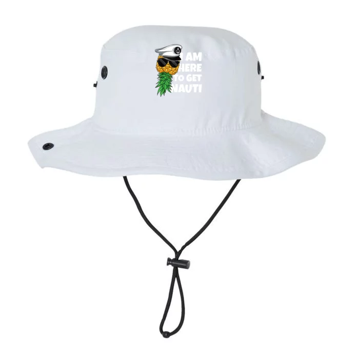 Here To Get Nauti Cruise Boat Upside Down Pineapple Swinger Legacy Cool Fit Booney Bucket Hat