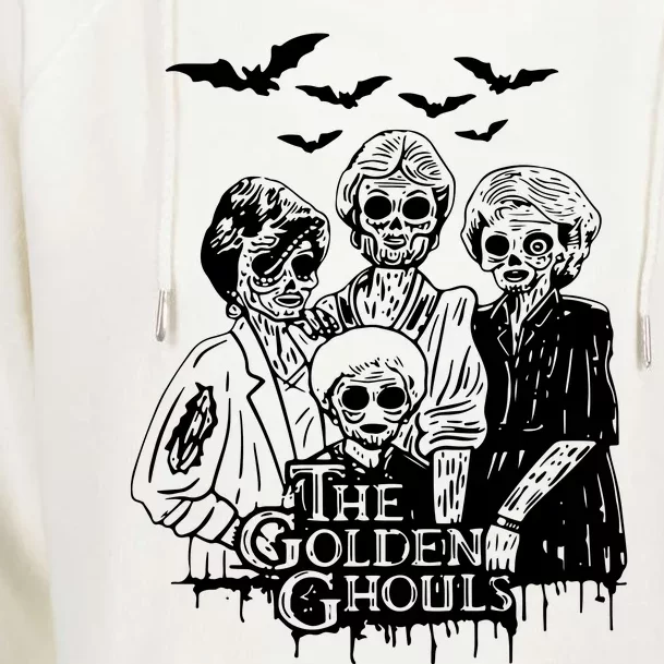 Halloween The Golden Ghouls Zombie Scary Horror Womens Funnel Neck Pullover Hood