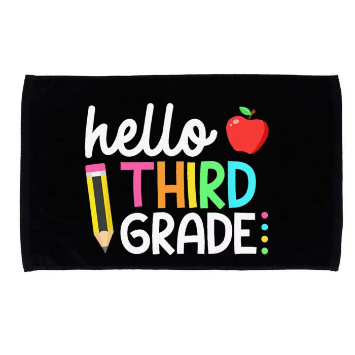 Hello Third Grade Team 3rd Grade Back To School Teacher Microfiber Hand Towel