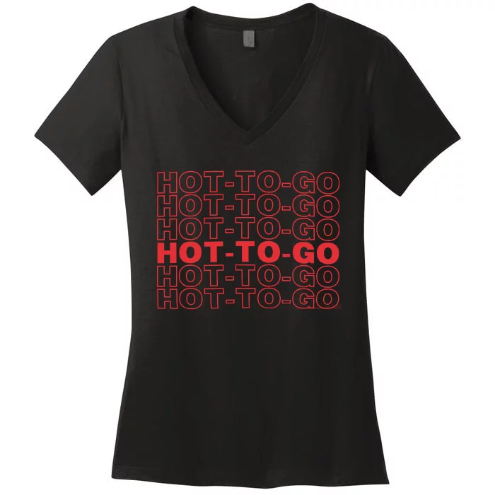 Hot To Go Lesbian Pride Queer Bi Pride Month Sapphic Women's V-Neck T-Shirt