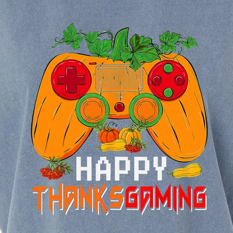 Happy Thanksgiving Gaming Game Controller Fall Pumpkin Lover Garment-Dyed Women's Muscle Tee