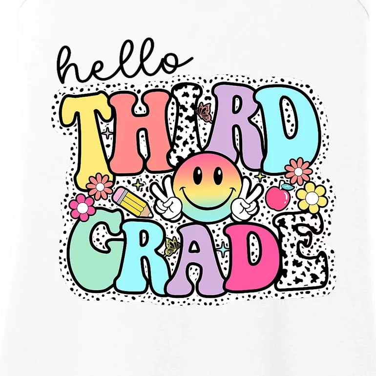 Hello Third Grade Team 3rd Grade Girl Teacher Back To School Ladies Essential Tank