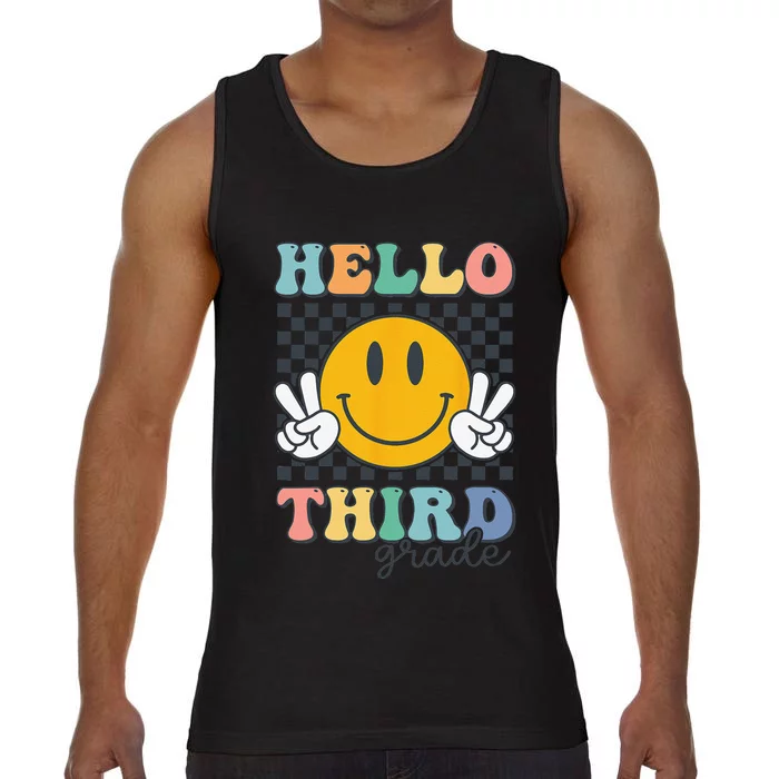 Hello Third Grade Retro Smile Team 3rd Grade Back To School Comfort Colors® Tank Top