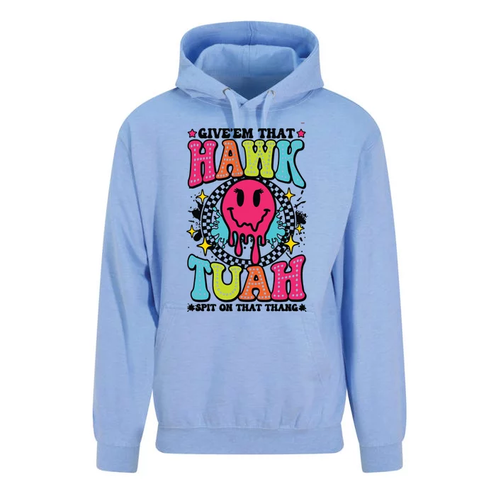 Hawk Tuah GiveEm That Hawk Tuah Spit On That Thang Unisex Surf Hoodie