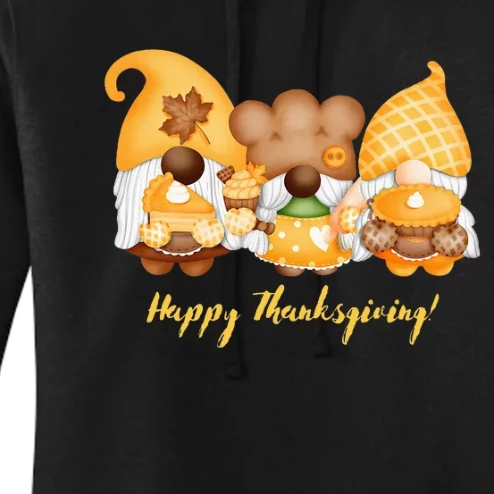 Happy Thanksgiving Garden Gnomes Top Women's Pullover Hoodie