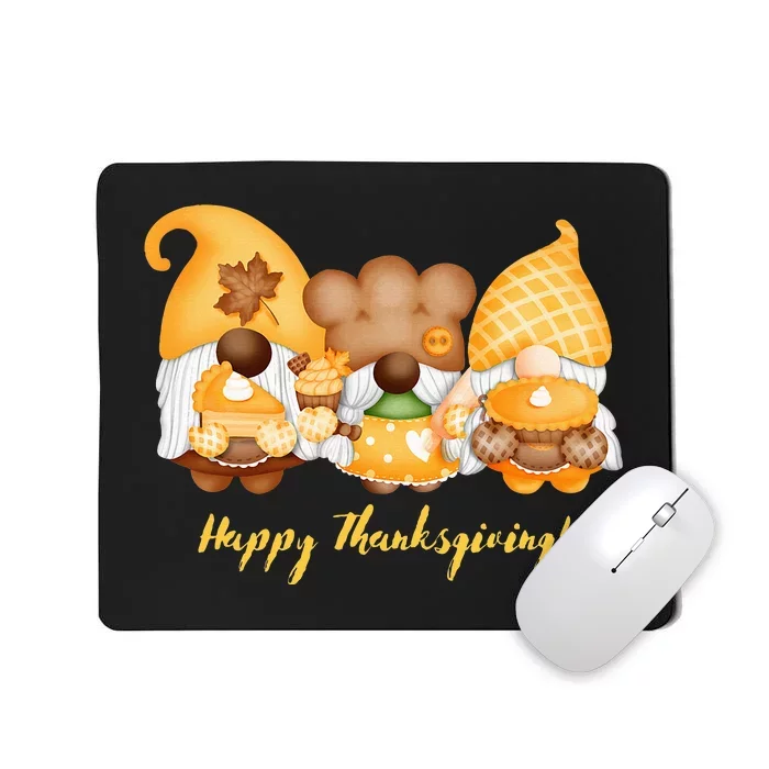 Happy Thanksgiving Garden Gnomes Top Mousepad