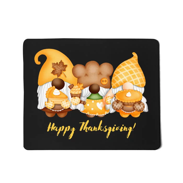 Happy Thanksgiving Garden Gnomes Top Mousepad