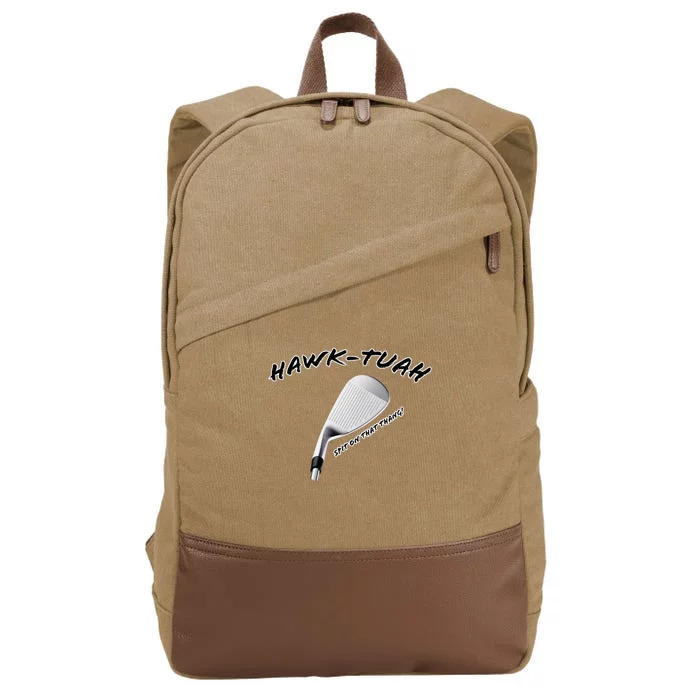 Hawk Tuah Golf Cotton Canvas Backpack