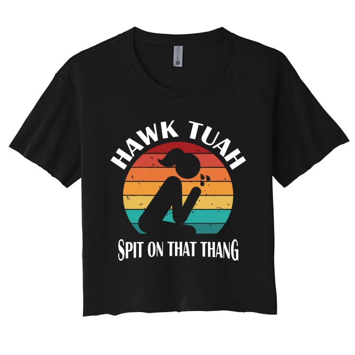 Hawk Tuah Women's Crop Top Tee