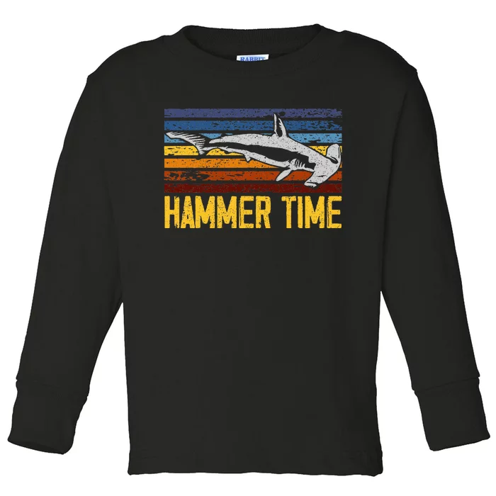 Hammer Time Hammerhead Shark Marine Biology Animal Toddler Long Sleeve Shirt