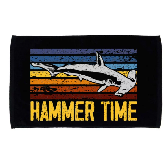 Hammer Time Hammerhead Shark Marine Biology Animal Microfiber Hand Towel