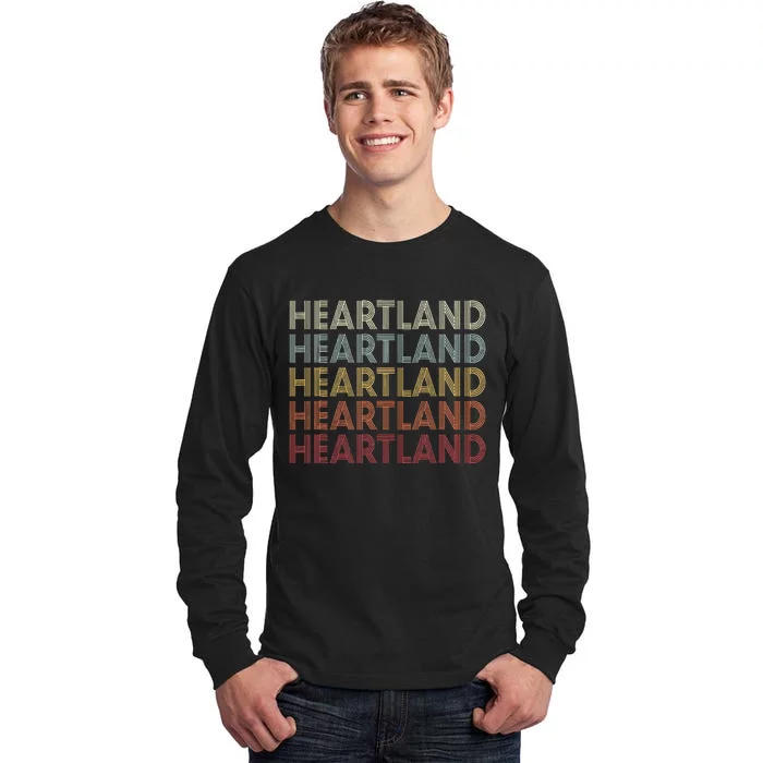 Heartland Texas Heartland Tx Vintage Text Tall Long Sleeve T-Shirt