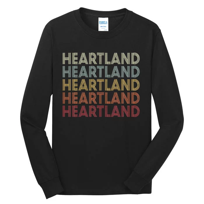 Heartland Texas Heartland Tx Vintage Text Tall Long Sleeve T-Shirt